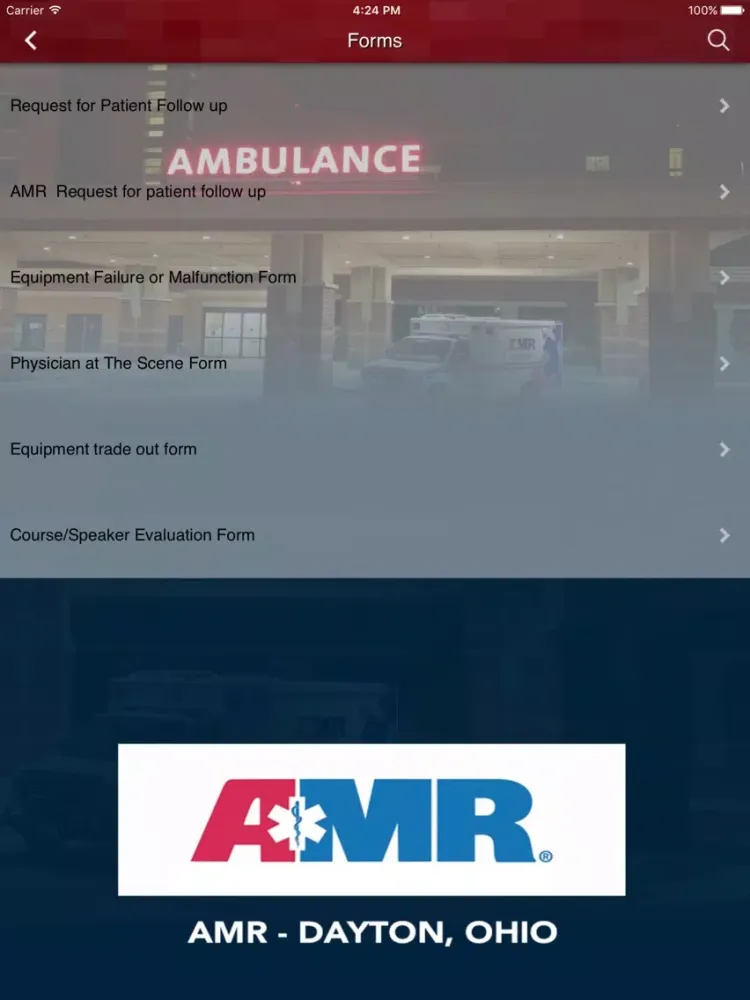 AMR Dayton Ohio iPad  Screenshots