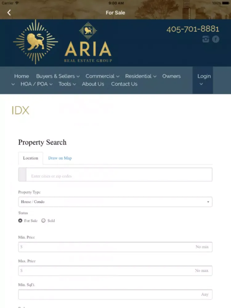 ARIA Real Estate Group iPad  Screenshots
