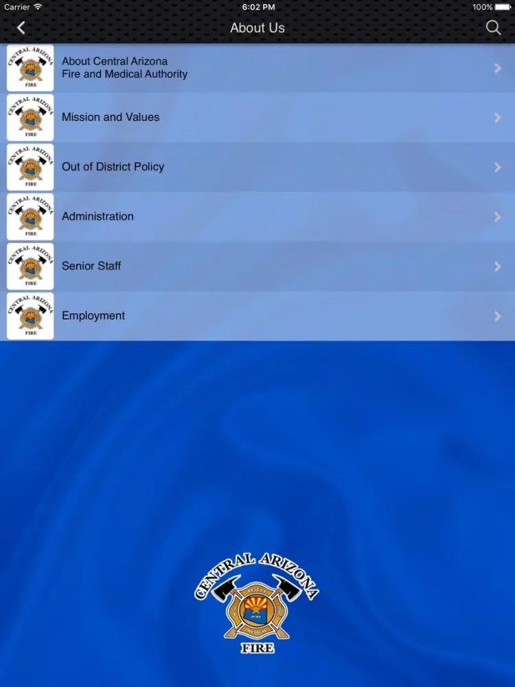 Central Arizona Fire Medical Authority iPad  स्क्रीनशॉट