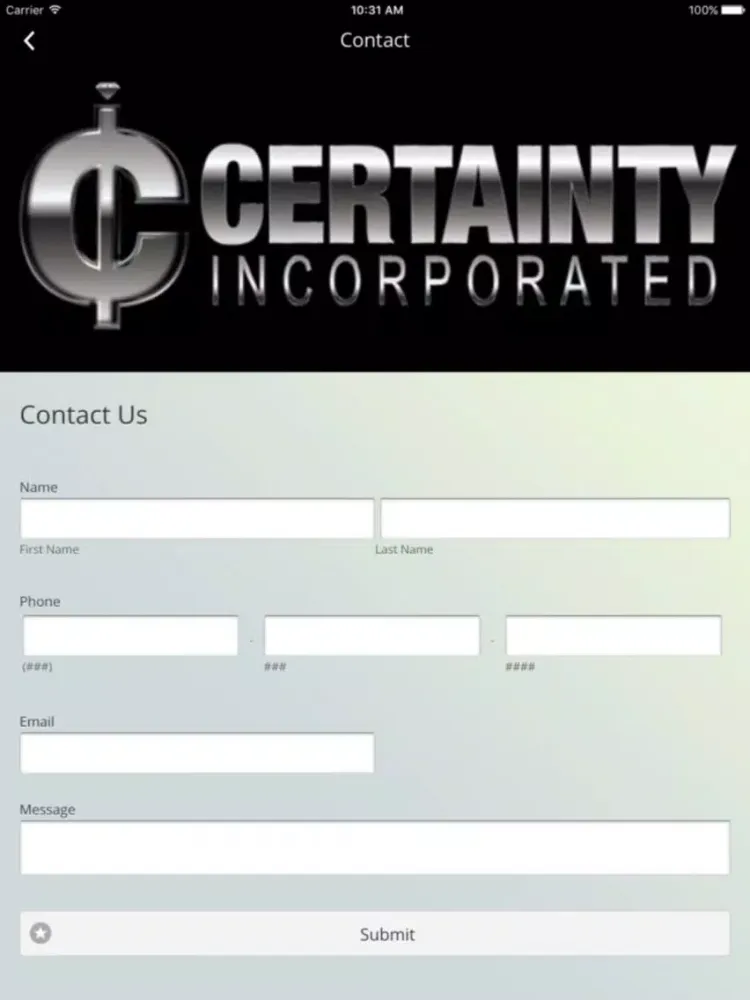 Certainty Incorporated iPad  سکرین شاٹس