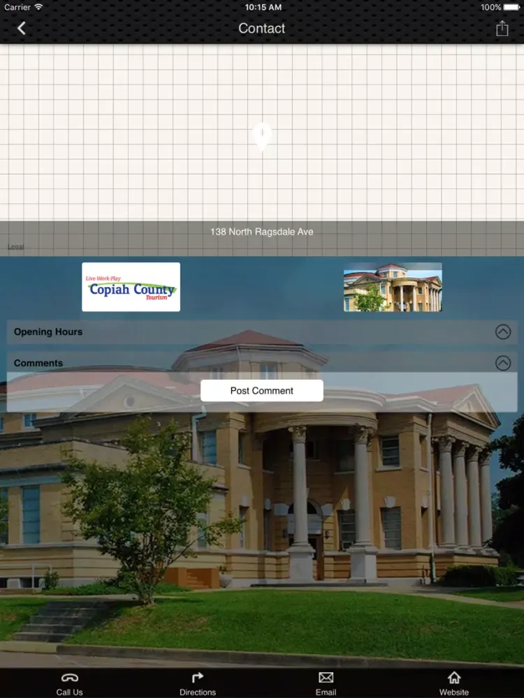 Captures d'écran de Copiah County Tourism iPad 