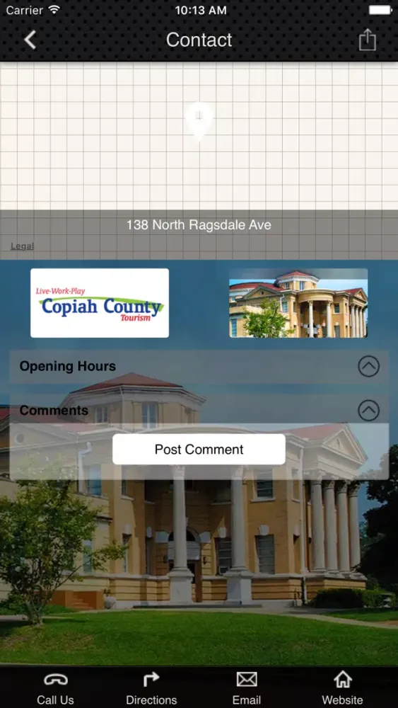 Captures d'écran de Copiah County Tourism