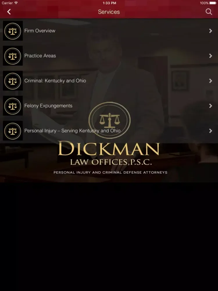 Dickman Law Office iPad  Ekran Görüntüleri