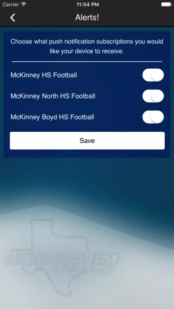 Capturas de pantalla de McKinney ISD Athletics
