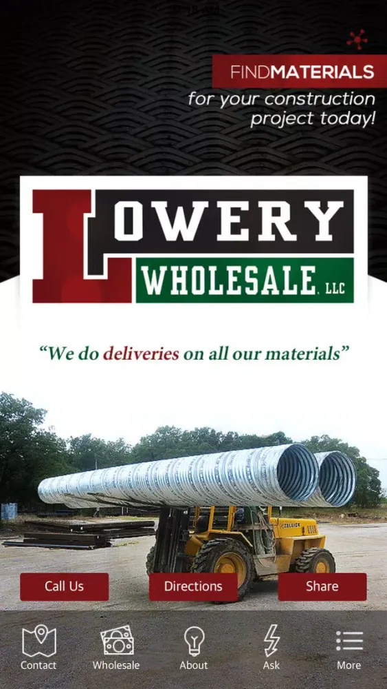 Ảnh chụp màn hình của Lowery Wholesale