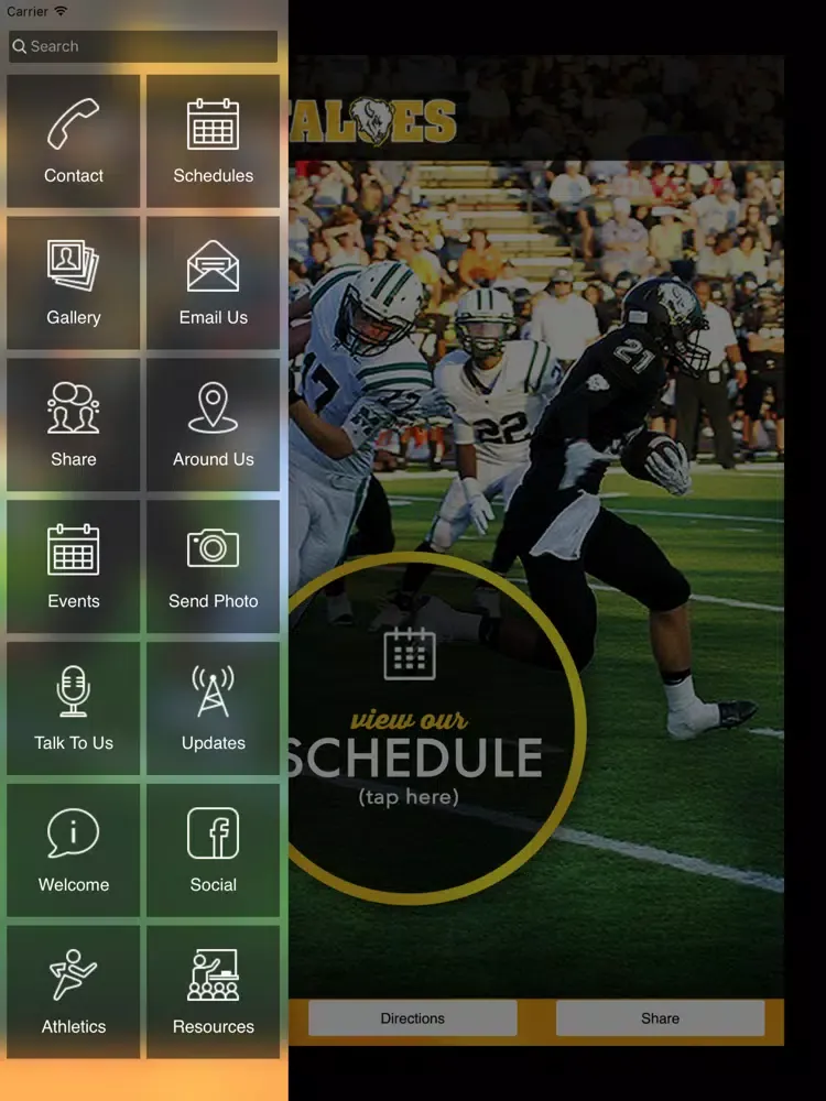 Tangkapan skrin McAlester Buffaloes iPad 
