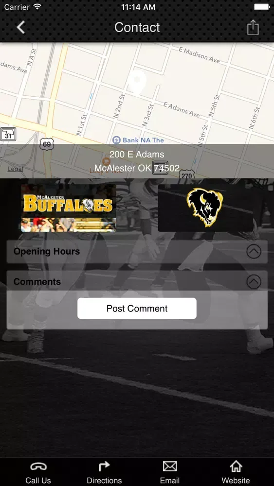 Tangkapan skrin McAlester Buffaloes