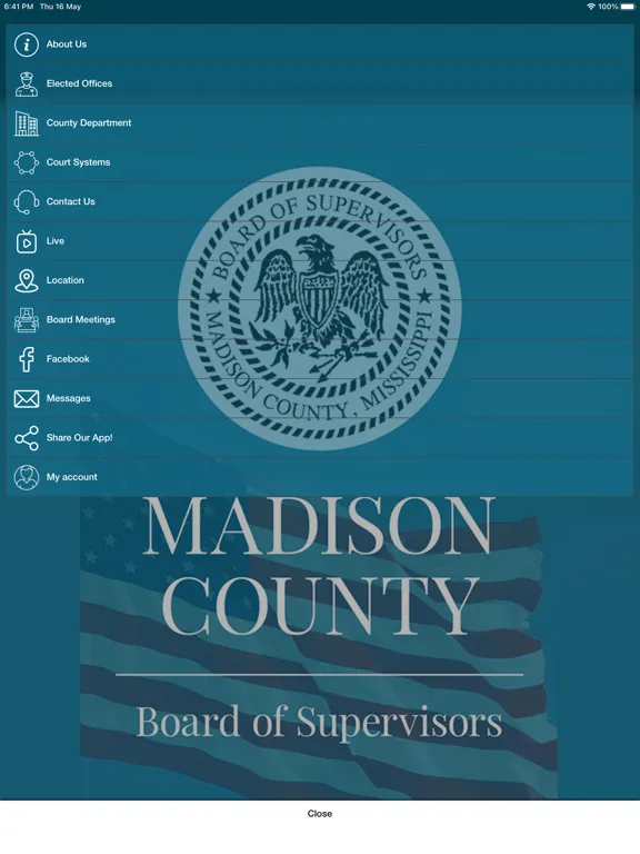 Zrzuty ekranu Madison County Supervisors iPad 