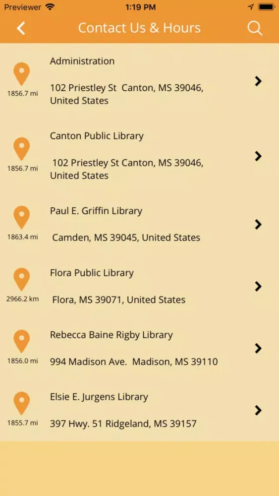 Zrzuty ekranu Madison County Library System