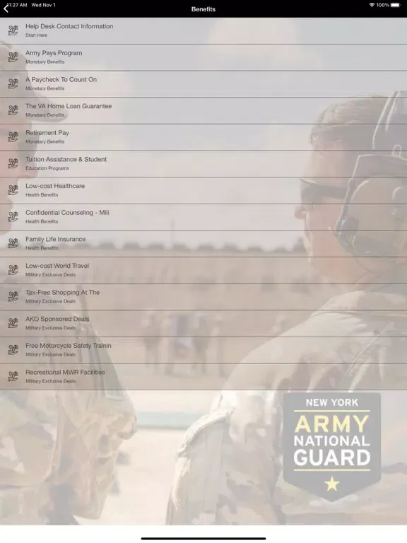 Скриншоты NY National Guard iPad 