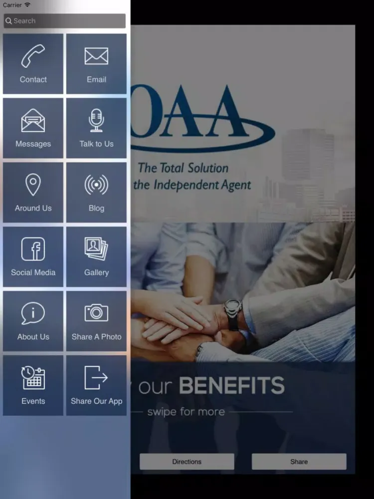 Ảnh chụp màn hình của OAA iPad 