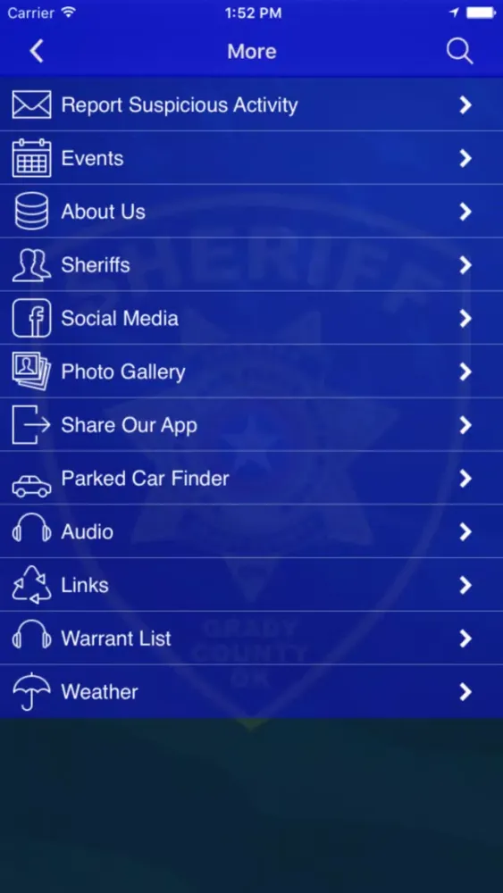 Grady County Sheriff's Office Screenshots