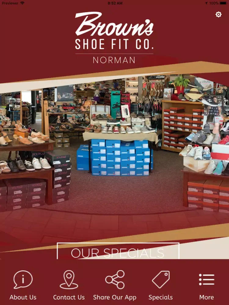 Browns Shoe Fit Norman iPad  Screenshots