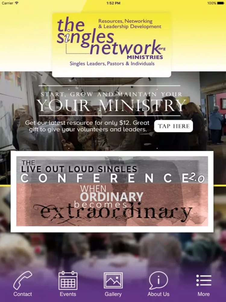 The Singles Network Ministries iPad  Ekran Görüntüleri