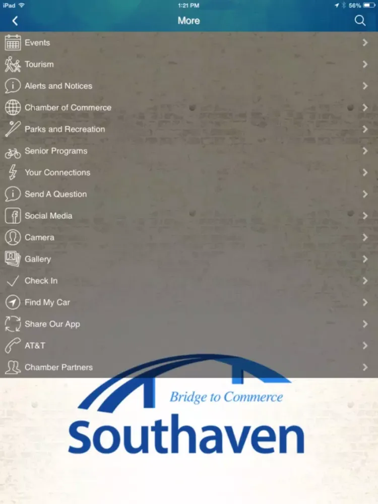 Tangkapan layar Southaven Mississippi iPad 