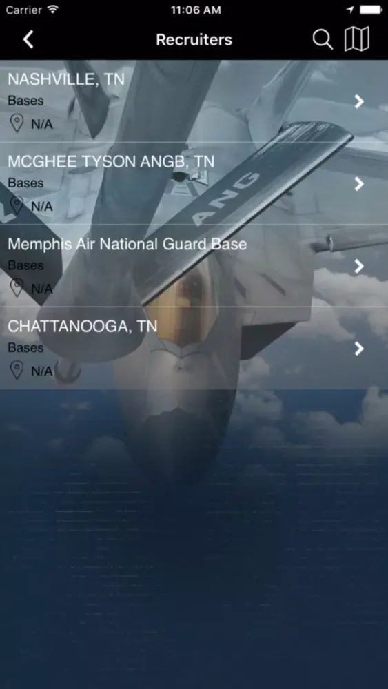 Captures d'écran de Tennessee Air National Guard