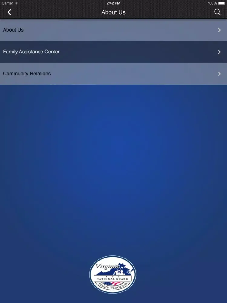 Virginia National Guard Family iPad  스크린샷