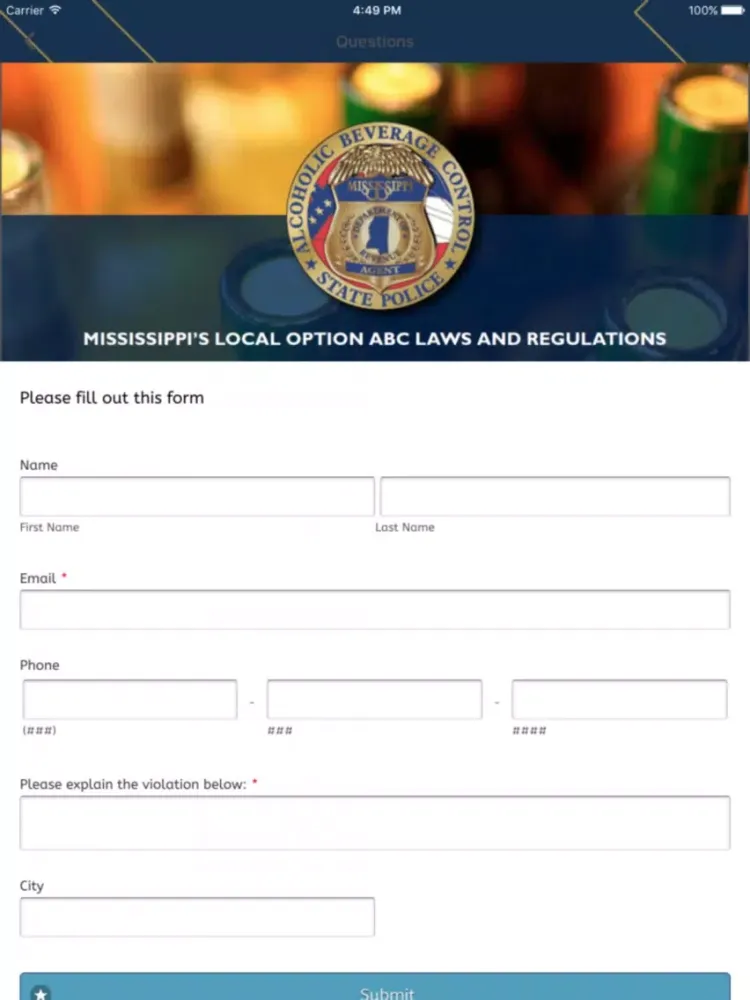 MS Alcoholic Beverage Control iPad 应用截图