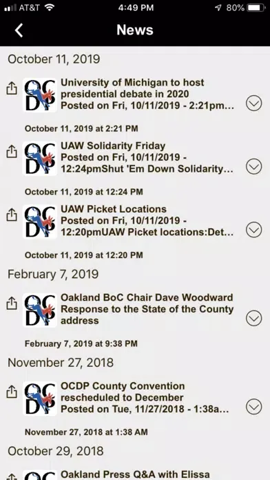 Captures d'écran de Oakland County Dems
