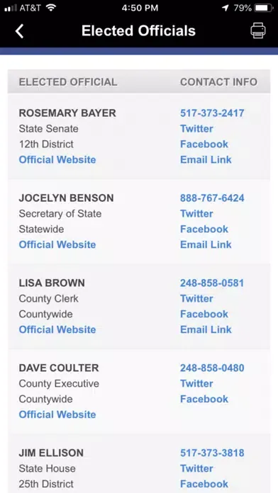 Captures d'écran de Oakland County Dems