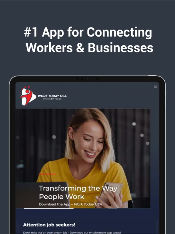 Capturas de pantalla de Work Today USA iPad 