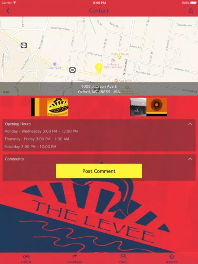 Capturas de pantalla de The Levee Oxford iPad 
