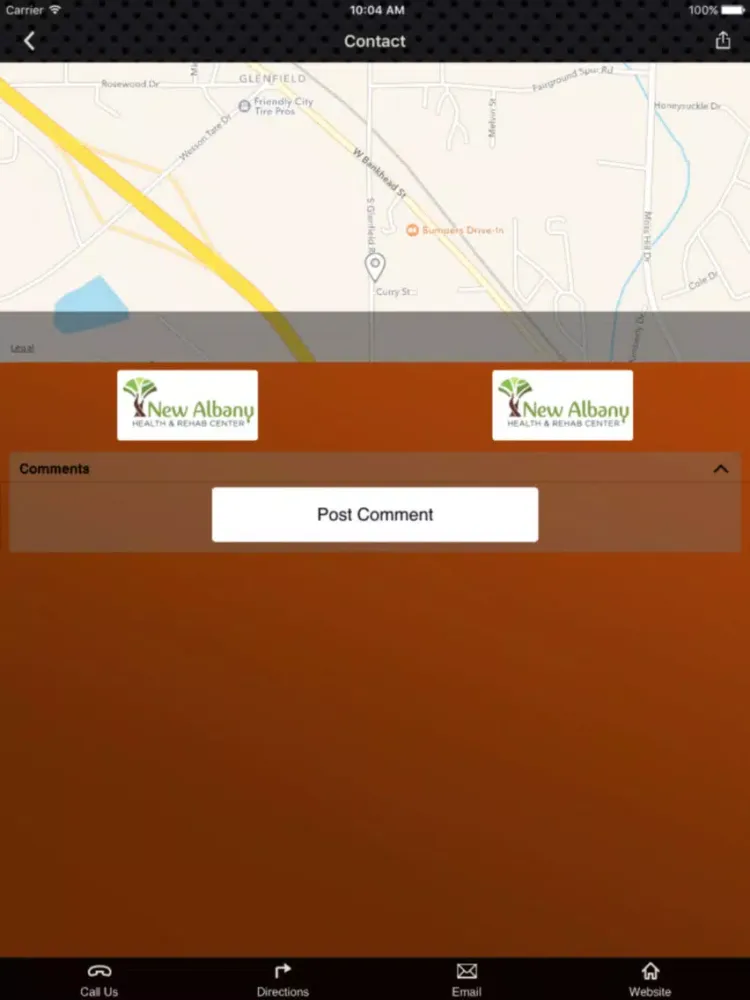 Ảnh chụp màn hình của New Albany Health and Rehab iPad 