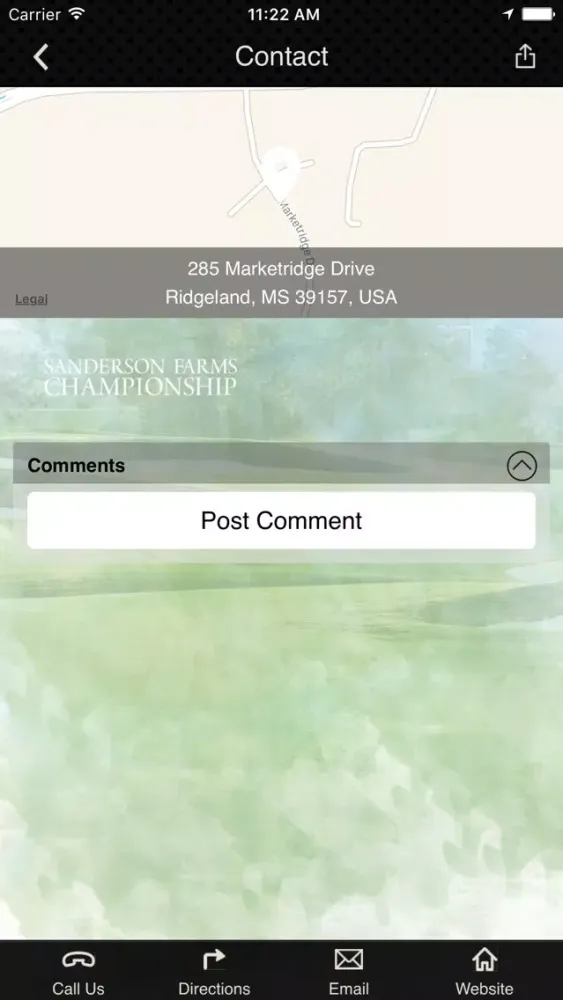 Capturas de tela do Sanderson Farms Championship