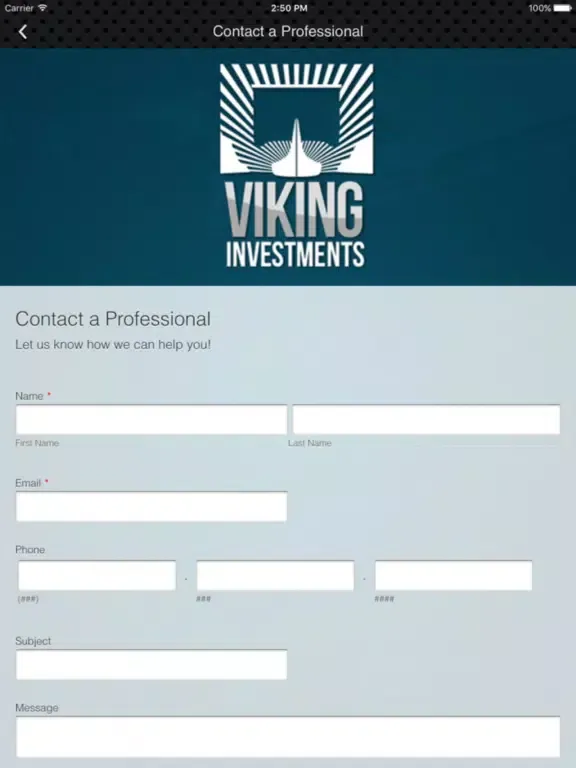 Capturas de pantalla de Viking Investments, LLC iPad 