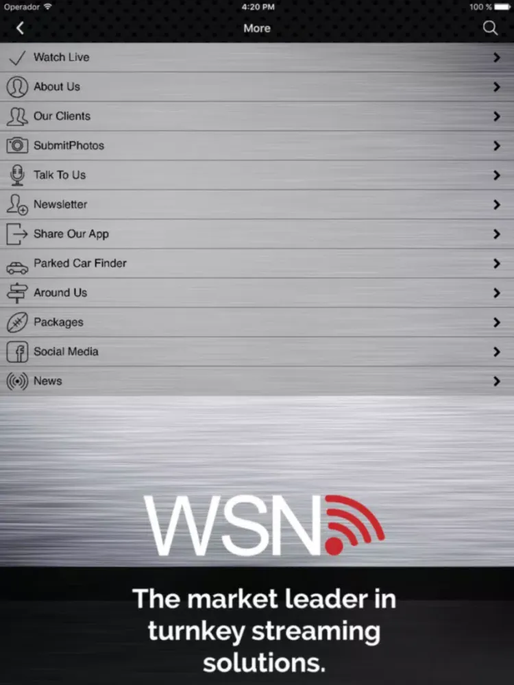 Capturas de pantalla de WiFi Sports Network iPad 