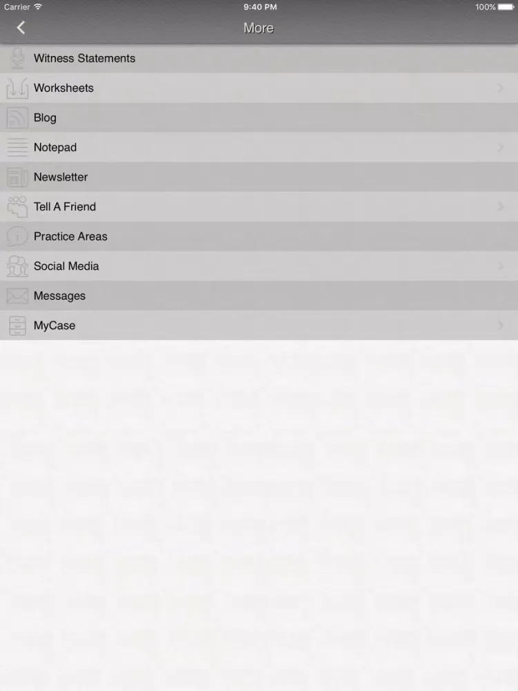 Robinson Law Group iPad  Screenshots