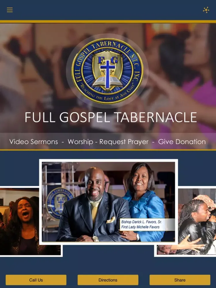 Capturas de tela do Full Gospel Tabernacle iPad 