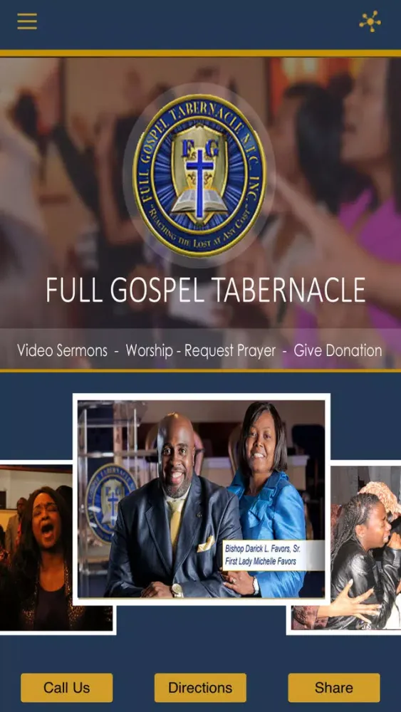 Capturas de tela do Full Gospel Tabernacle