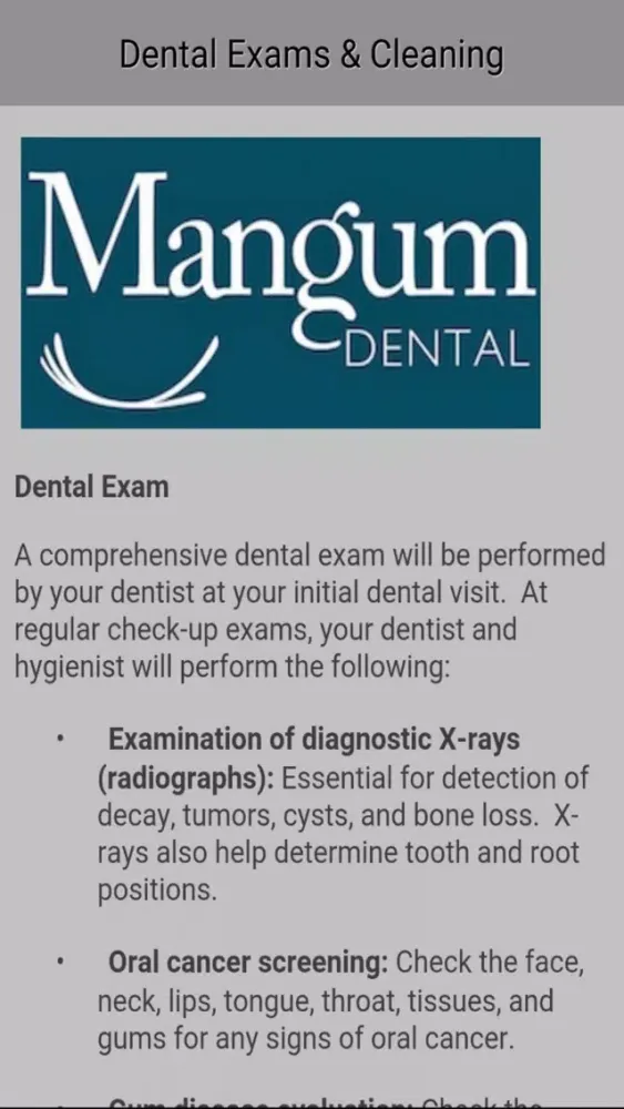 Capturas de pantalla de Mangum Dental - Your Prescott AZ Family Dentist