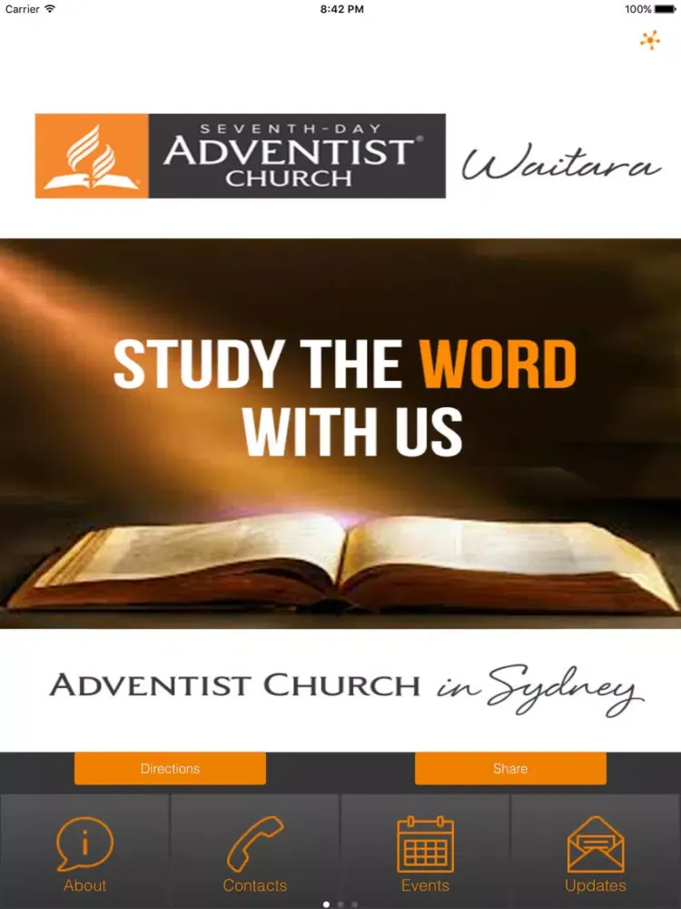 Ảnh chụp màn hình của Waitara Seventh-day Adventist Church iPad 
