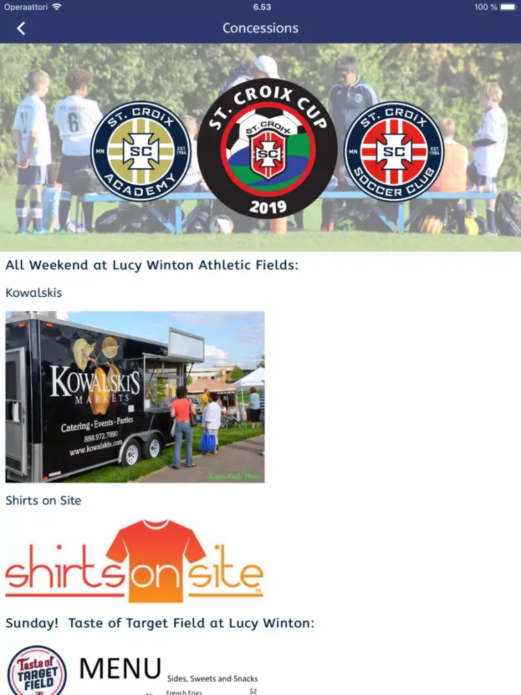 St Croix Soccer iPad  Screenshots