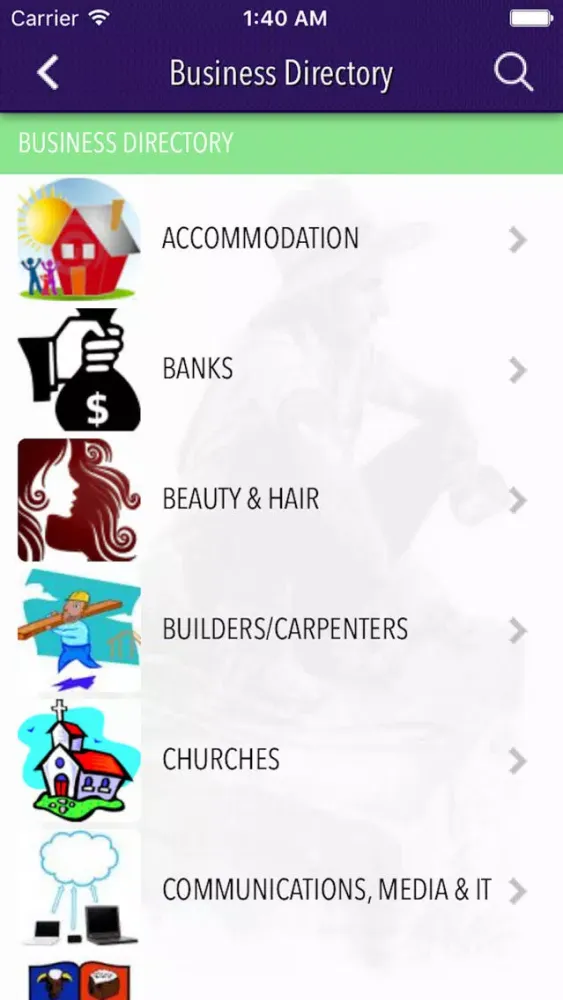 Capturas de tela do Paroo Shire Directory