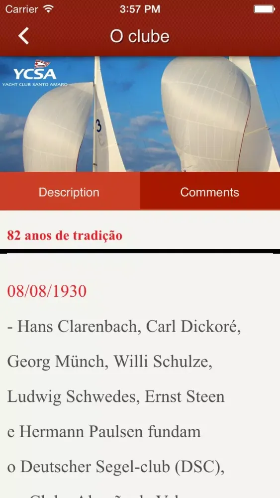Ảnh chụp màn hình của Yacht Club Santo Amaro