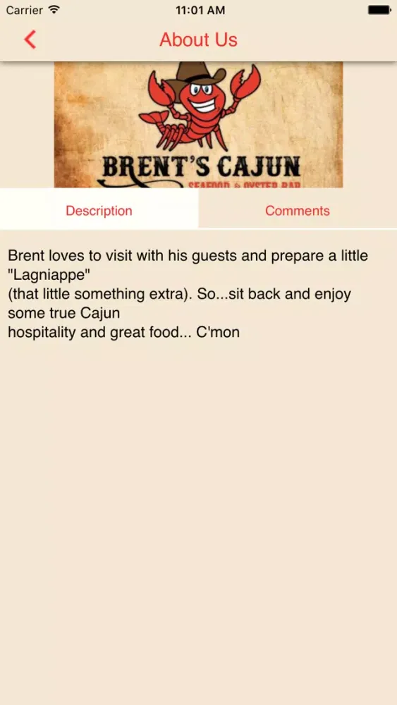 Brent's Cajun Seafood & Oyster Bar Ekran Görüntüleri
