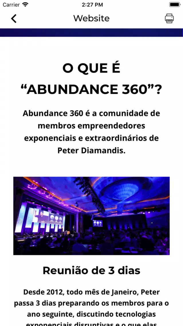 ภาพหน้าจอของ Abundance360 Rio