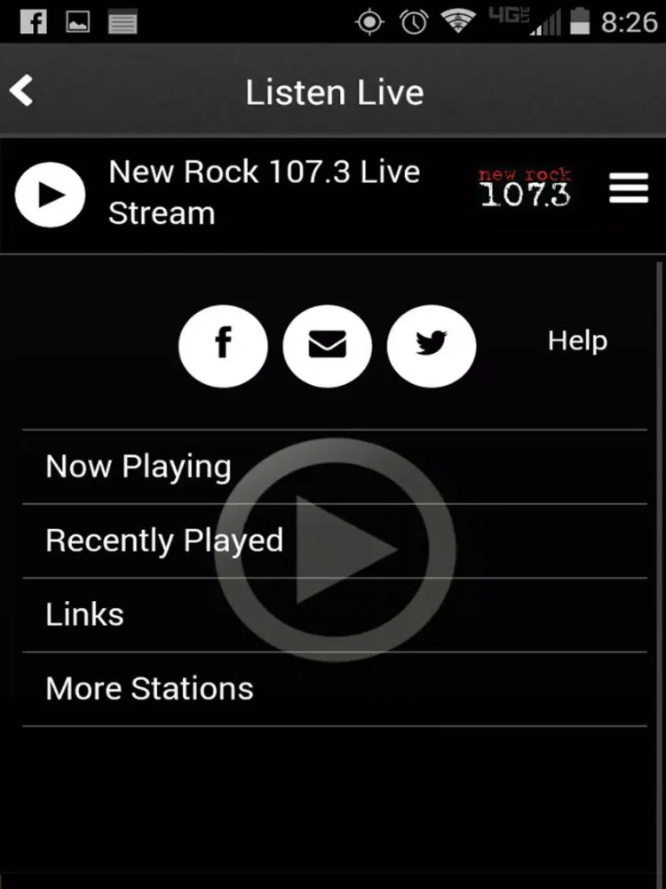 Capturas de tela do New Rock 107.3 iPad 