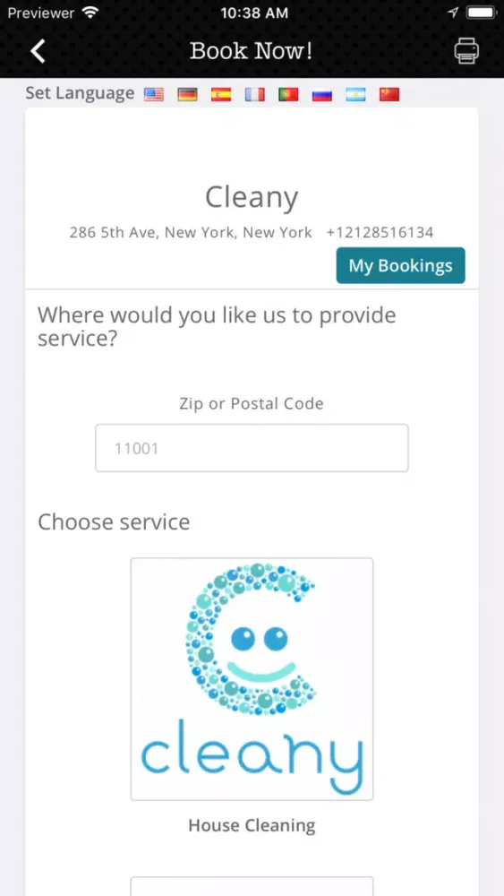 Скриншоты Cleany Mobile App