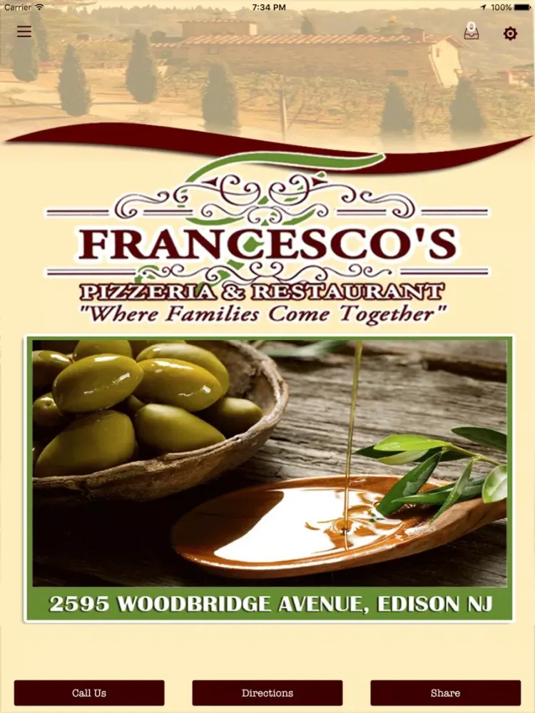 Francesco's Pizzeria iPad  Screenshots