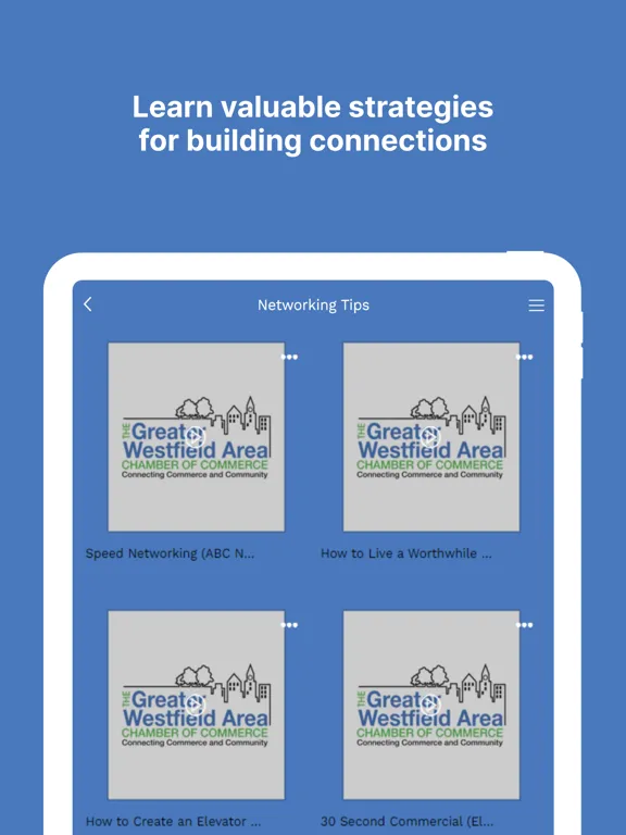 Captures d'écran de Greater Westfield Area Chamber iPad 