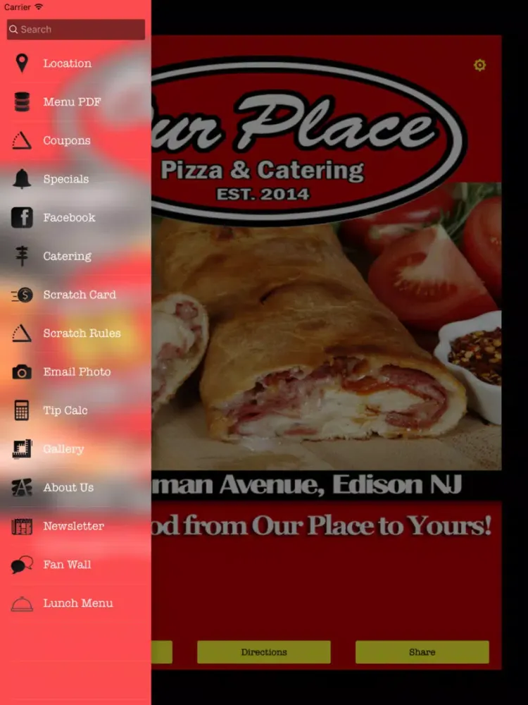 Captures d'écran de Our Place Pizza iPad 
