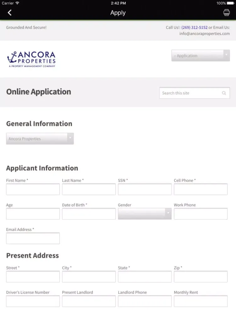 Ancora Properties iPad  স্ক্রিনশট