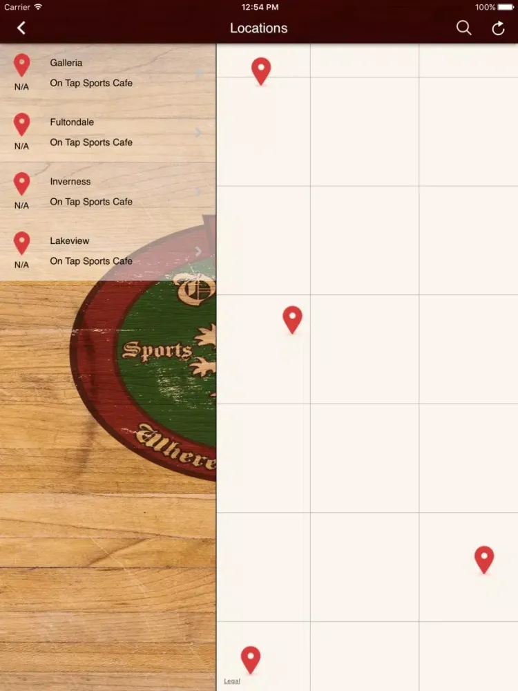 On Tap Sports Cafe iPad  Ekran Görüntüleri