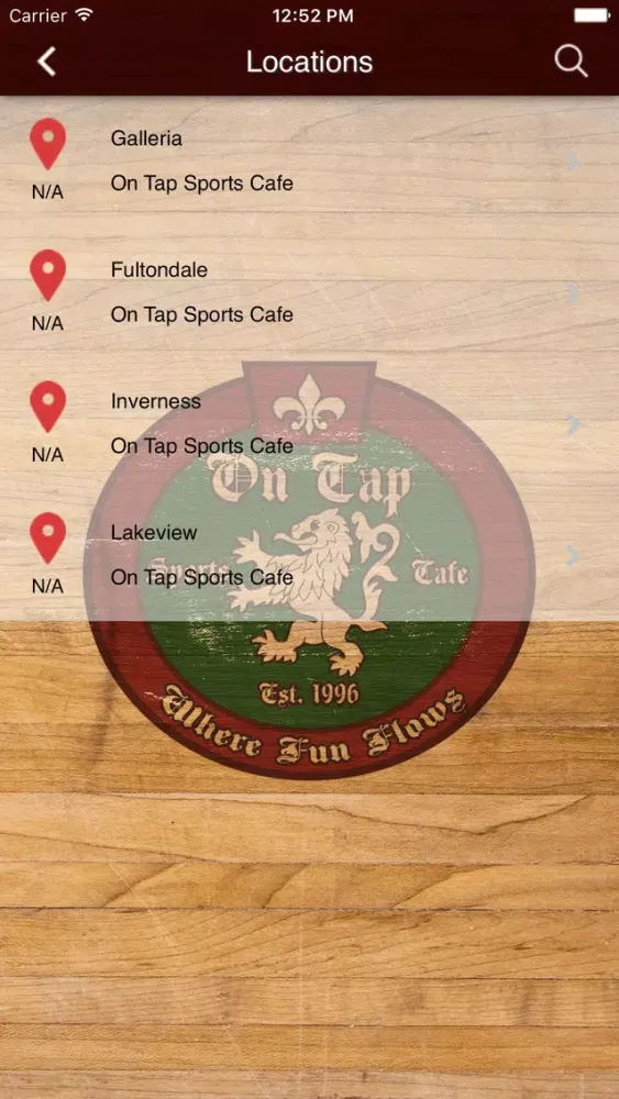 On Tap Sports Cafe Ekran Görüntüleri