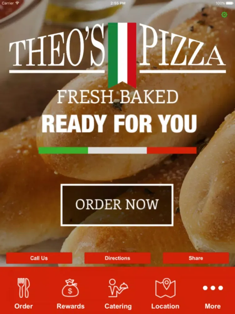 Sheboygan's Theo's Pizza iPad  Screenshots