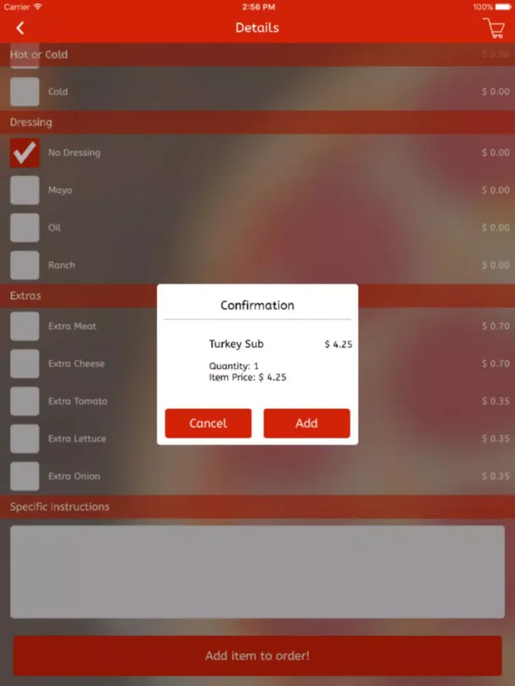Sheboygan's Theo's Pizza iPad  Screenshots